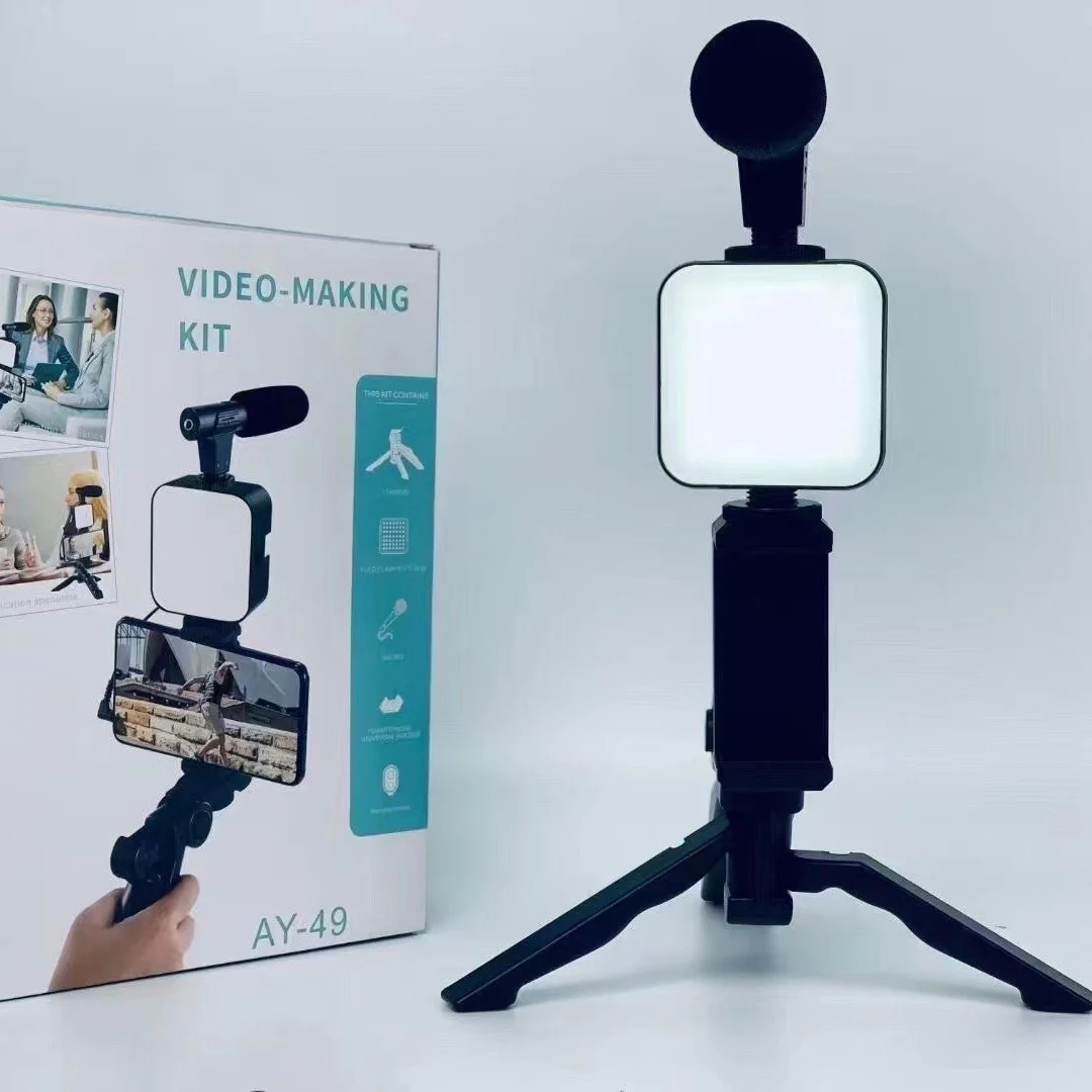Photography Led Lighting Kit - 삼각대 전화 홀더가 포함된 스마트폰 블로깅