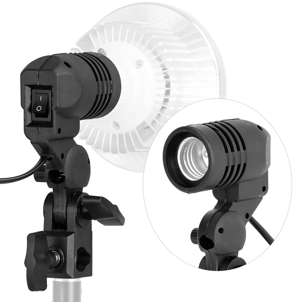 Photography Lighting With Umbrella - 단일 헤드 전구 홀더 E27 소켓