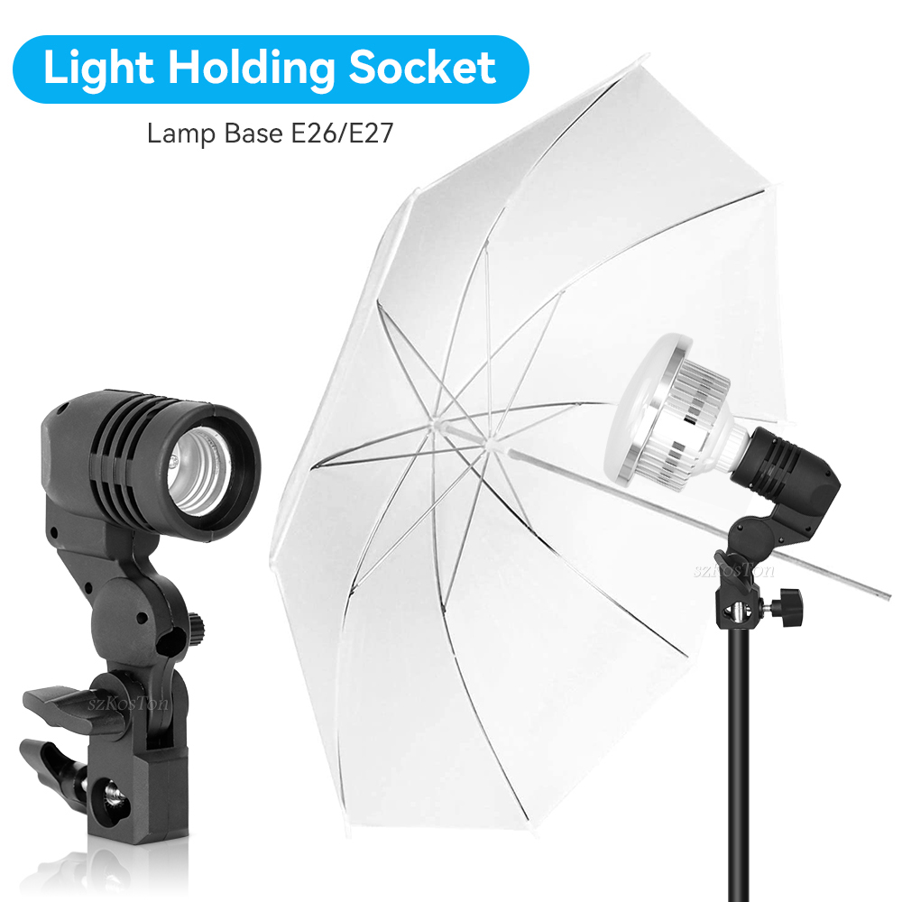 Photography Lighting With Umbrella - 2PCS/1PC E27 단일 헤드 전구 홀더