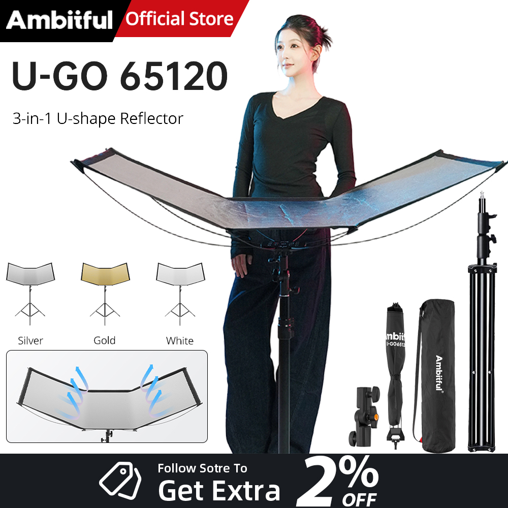 Photography Lighting Types - AMBITFUL 3in1 U형 라이트 디퓨저 리플렉터