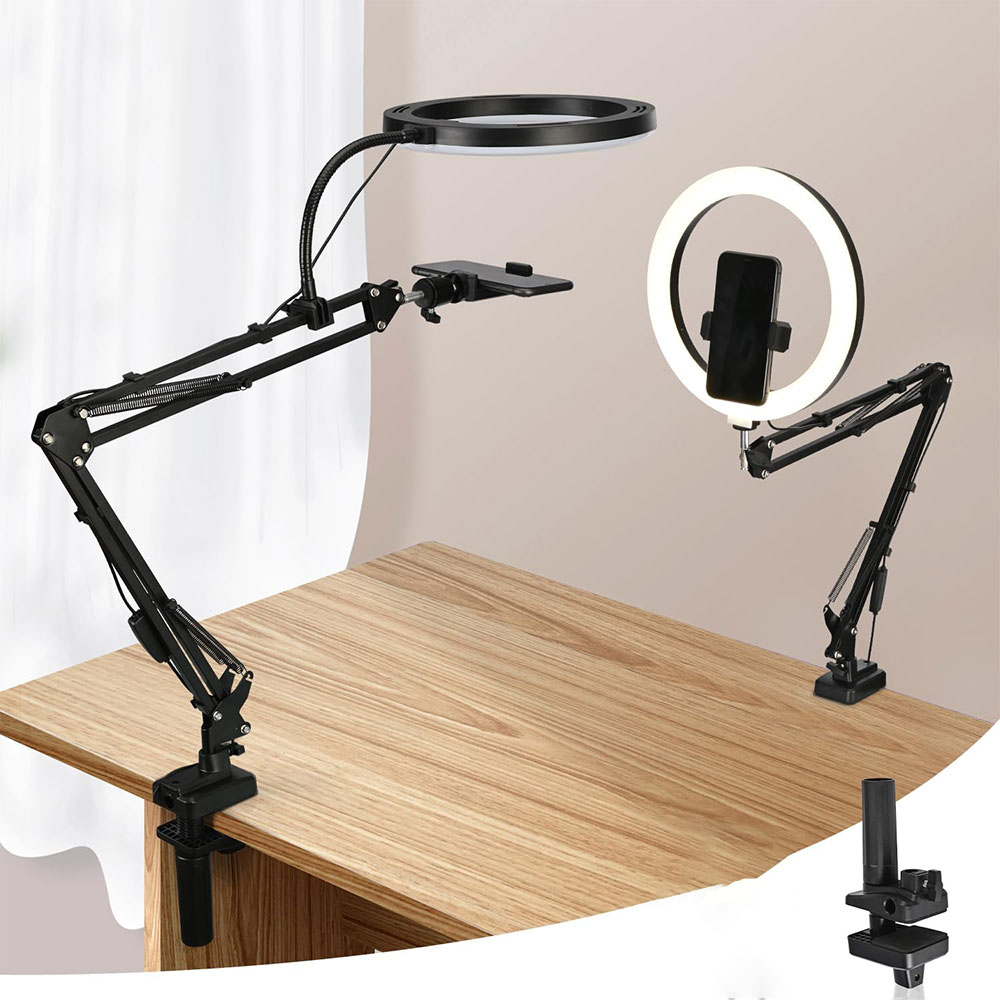 Photography Lighting With Umbrella - 스탠드와 휴대폰 홀더가 있는 링 라이트,