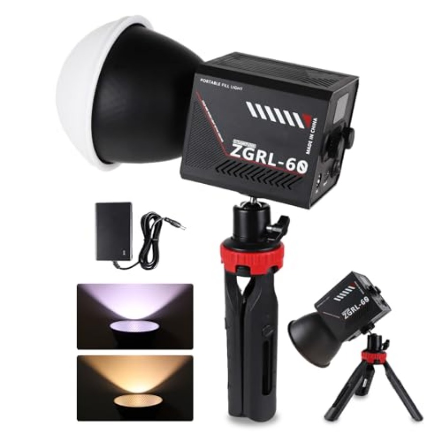 Photography Lighting Studio - 60W COB LED 비디오 조명, 휴대용,