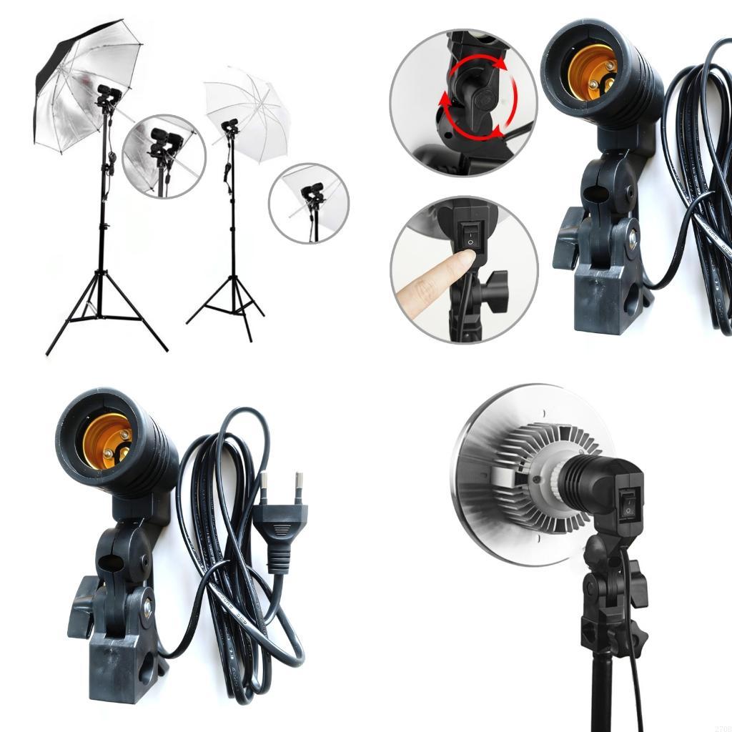 Photography Lighting With Umbrella - E27 라이트 스탠드 우산 반사경 지원