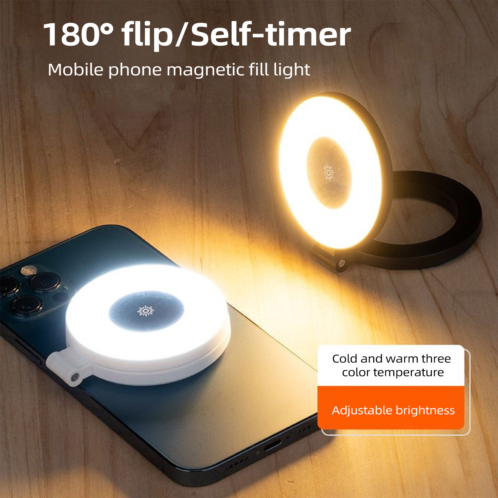 Photography Lighting Ring - 스마트폰 마그네틱 셀카 링 라이트, 아이폰