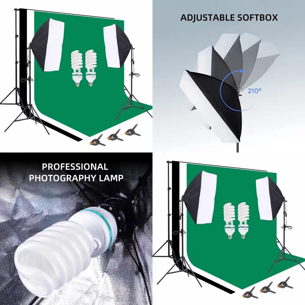 Photography Lighting Kit Portable - 1개 사진 스튜디오 장비 2.6*3m 배경