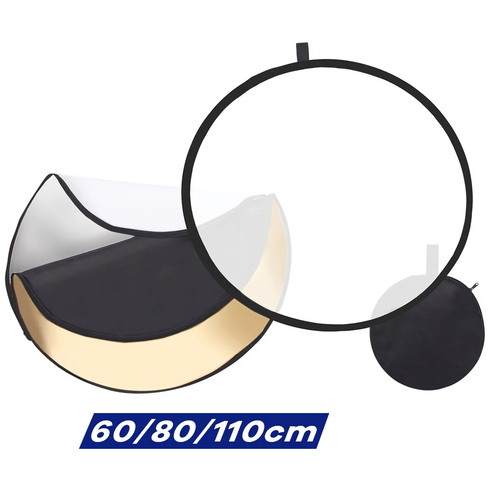 Photography Lighting Reflector - 60/80/110cm 5-in-1 접이식 원형 반사판 디스크