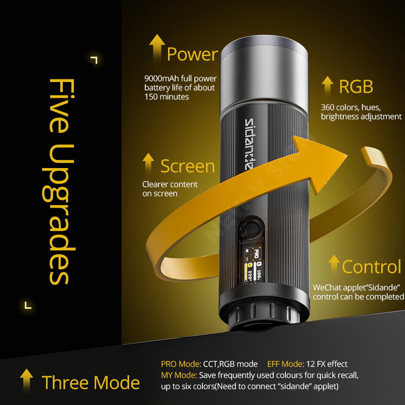 SIDANDE 12W 손전등 PRO 3500-7000k - Photography Lighting Uk 리뷰 및 가격