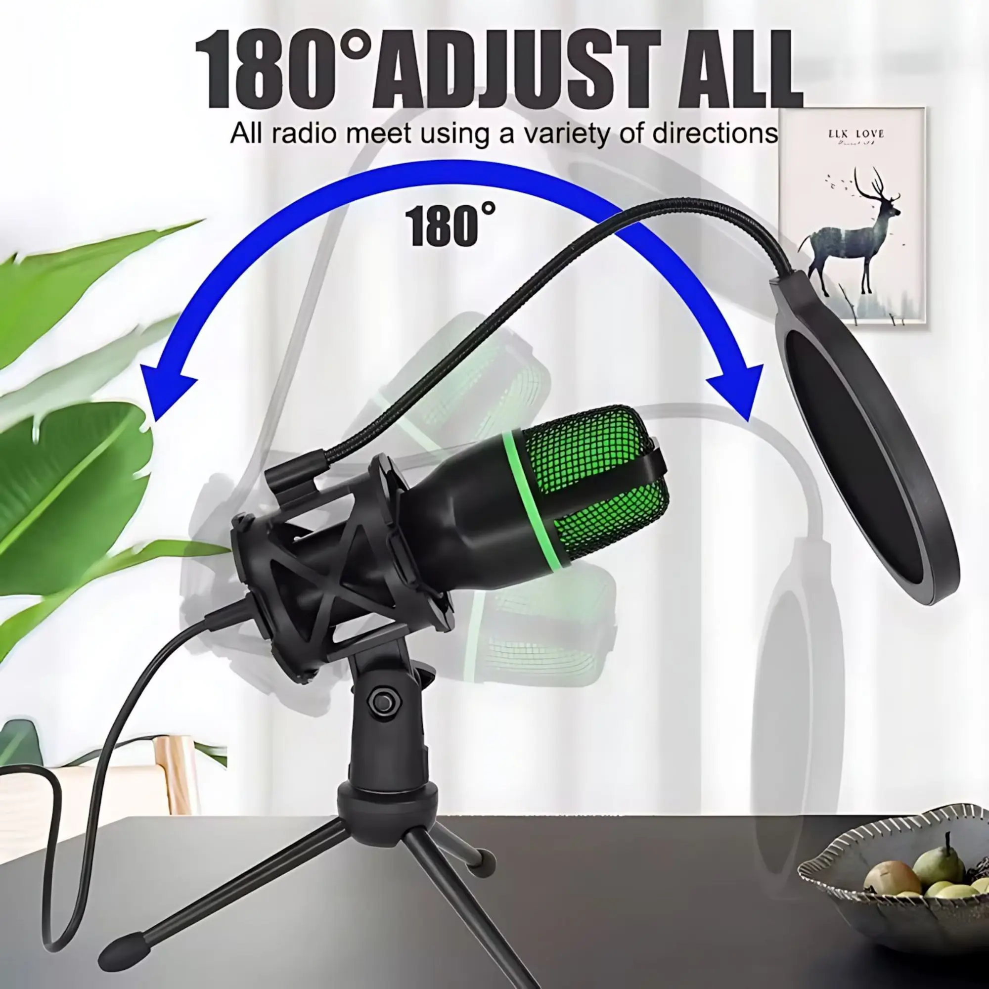 전문가용 USB 콘덴서 마이크 키트, RGB 조명 삼각 - Photography Lighting Uk 리뷰 및 가격