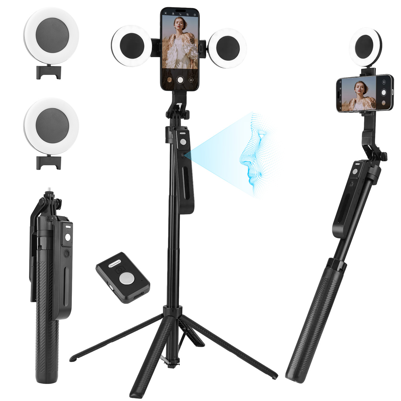 2025년형 새로운 AI 셀카봉 삼각대, 360도 °  - Photography Lighting Ai 리뷰 및 가격