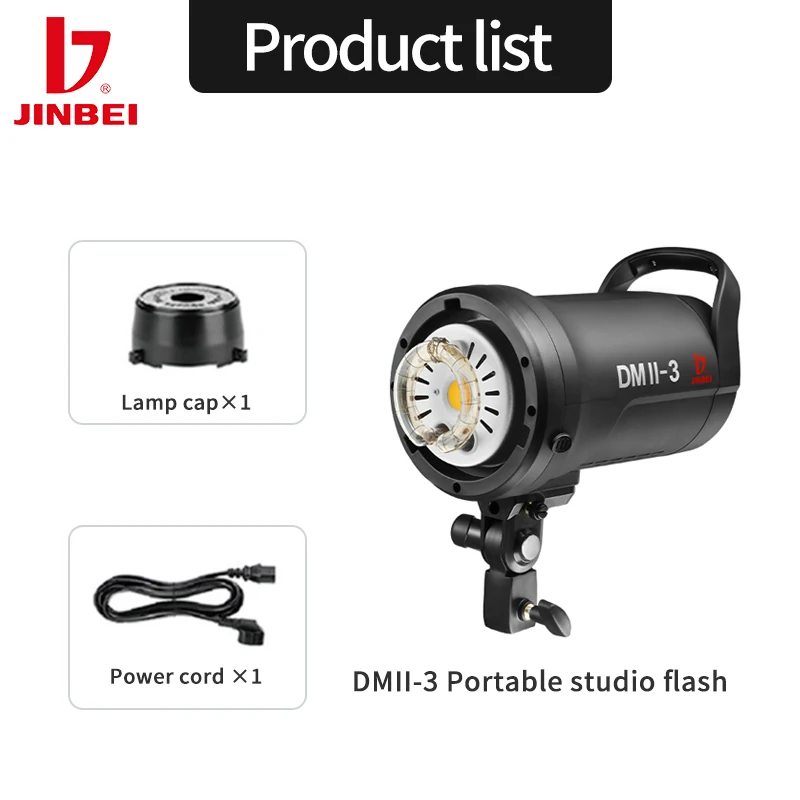진베이 DMII-3 스튜디오 플래시 300Ws/GN60 - Photography Lighting Kit Portable 리뷰 및 가격