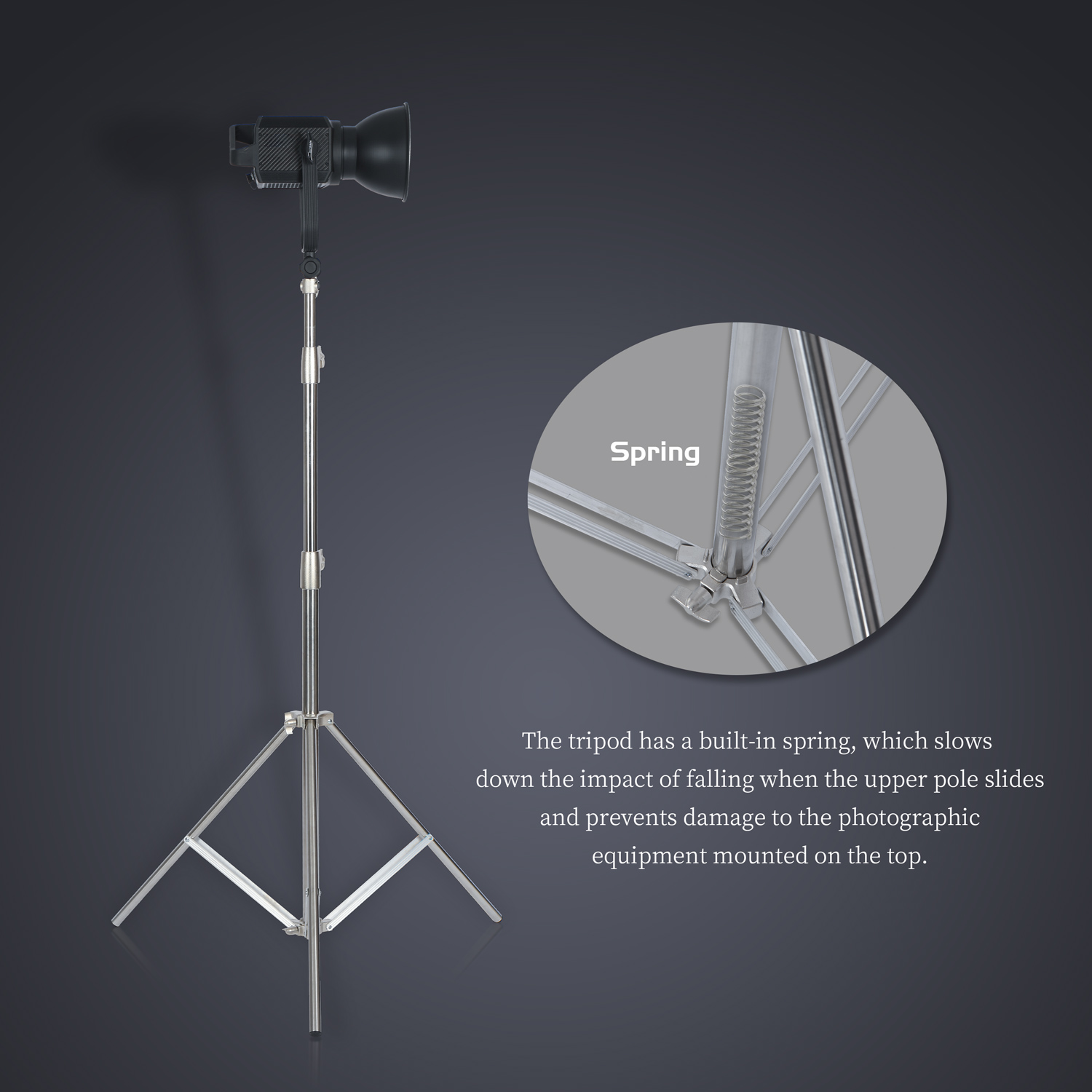 SH 2.8M 스테인레스 스틸 라이트 스탠드 헤비 듀티 - Photography Lighting Description 리뷰 및 가격