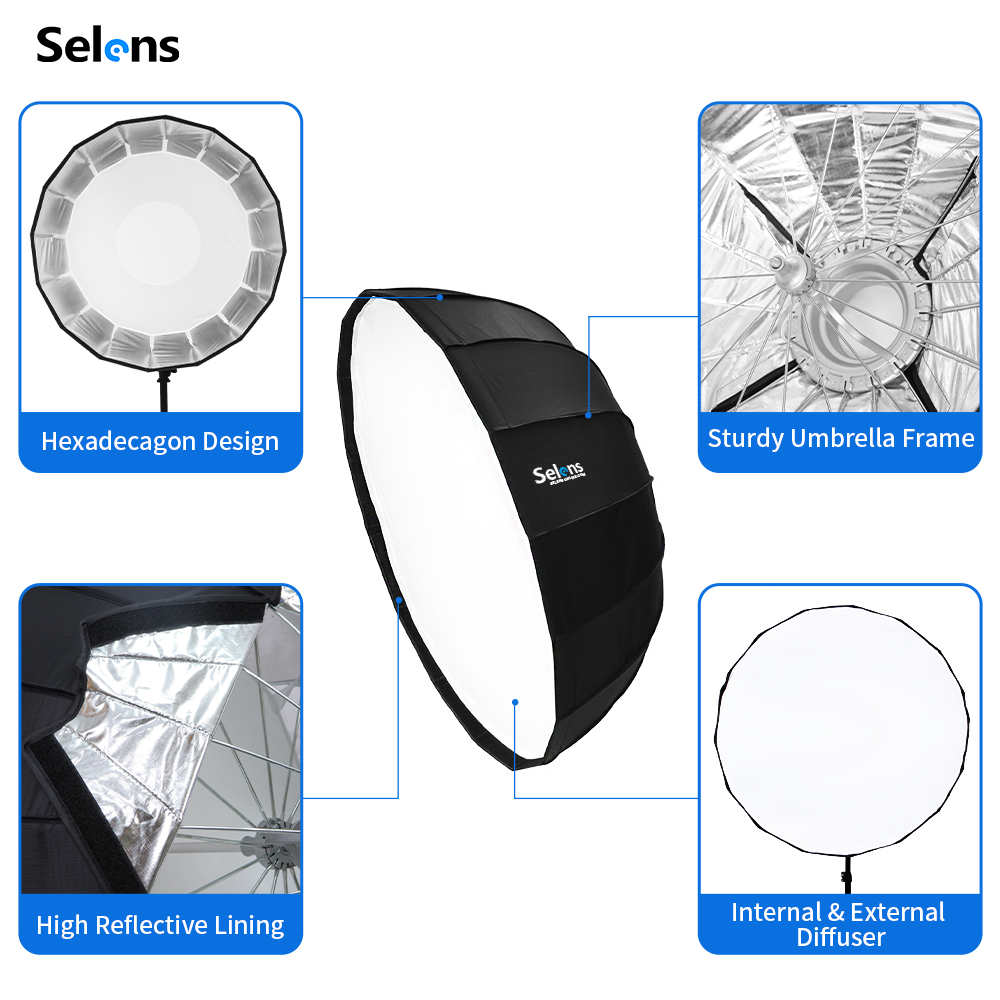 Selens 우산 레이더 소프트박스, 스튜디오 조명,  - Photography Lighting With Umbrella 리뷰 및 가격