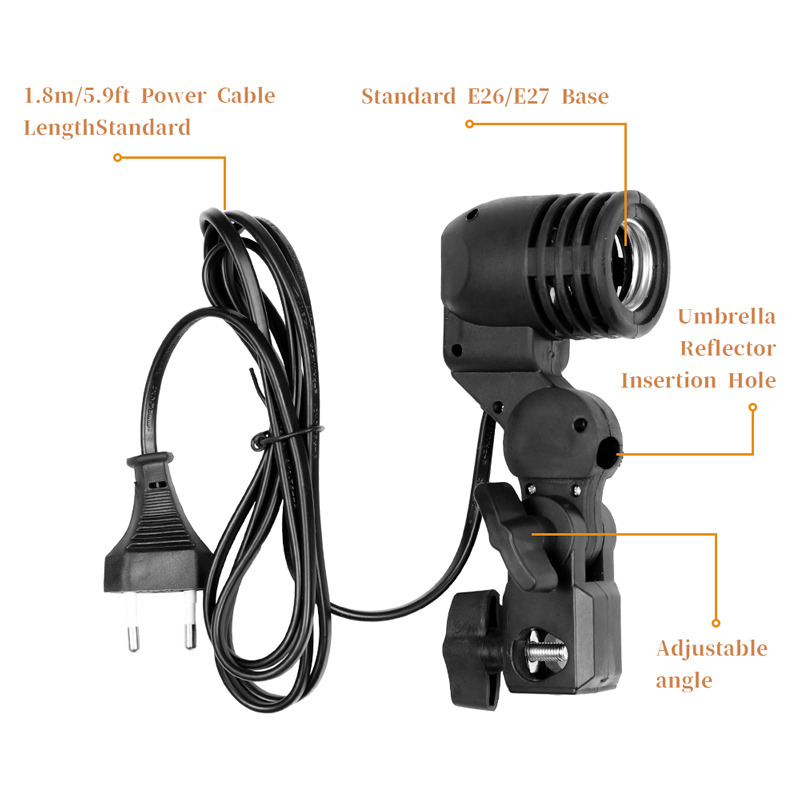 1.8m 케이블 코드 전구 스탠드 E26 / E27 A - Photography Lighting With Umbrella 리뷰 및 가격