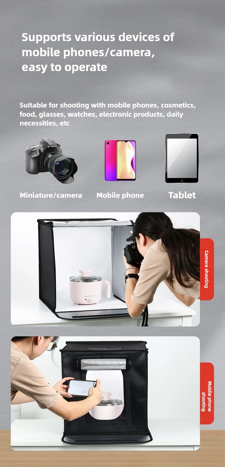 40cm 사진 LED 스튜디오 라이트 박스 사진 조명  - Photography Led Lighting Kit 리뷰 및 가격