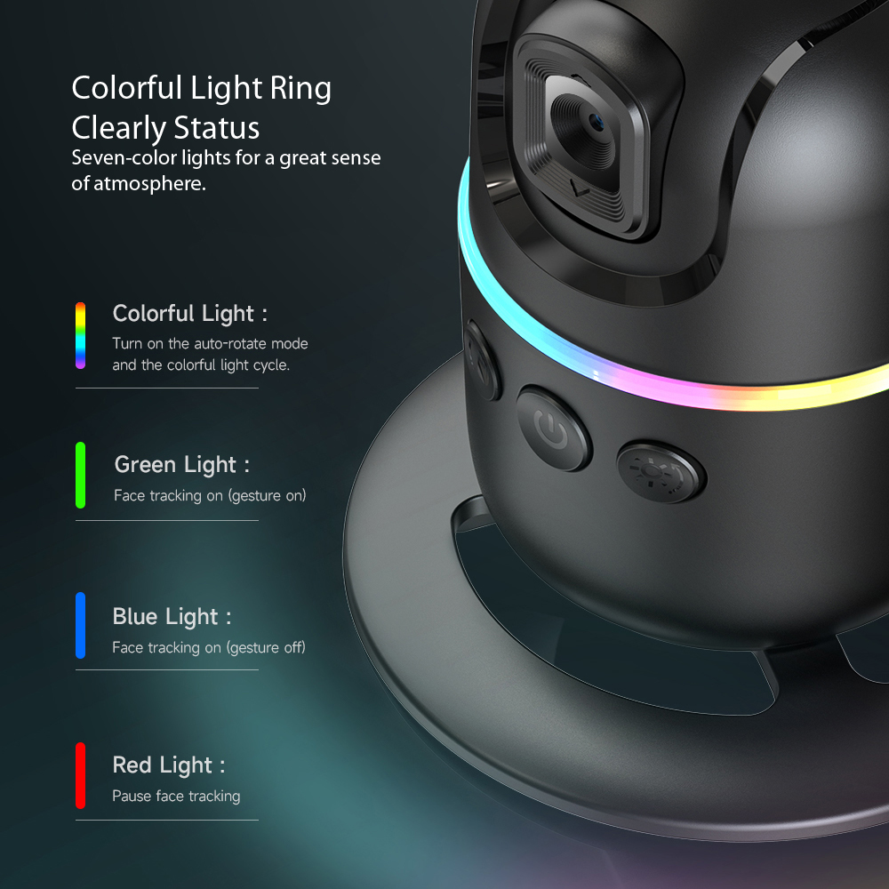 AI 추적 짐벌 스태빌라이저, 컬러풀 라이트, 360  - Photography Lighting Ai 리뷰 및 가격
