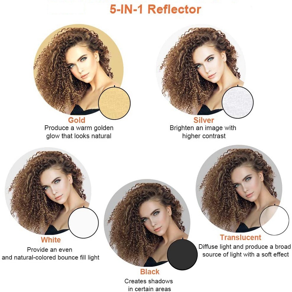 사진용 접이식 반사판, 휴대용 빛 디퓨저, 원형 반사판 - Photography Lighting Reflector 리뷰 및 가격