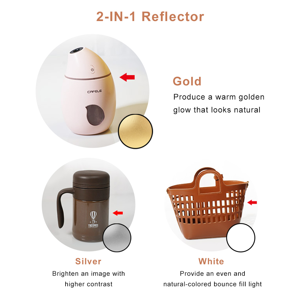 2in1 원형 휴대용 반사판 30cm 60cm 80cm - Photography Lighting Reflector 리뷰 및 가격