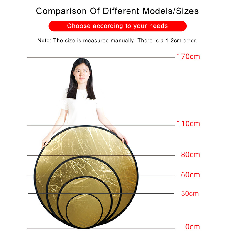 2in1 원형 휴대용 반사판 30cm 60cm 80cm - Photography Lighting Reflector 리뷰 및 가격