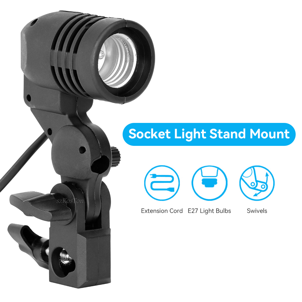 2PCS/1PC E27 단일 헤드 전구 홀더 소켓 플래 - Photography Lighting With Umbrella 리뷰 및 가격