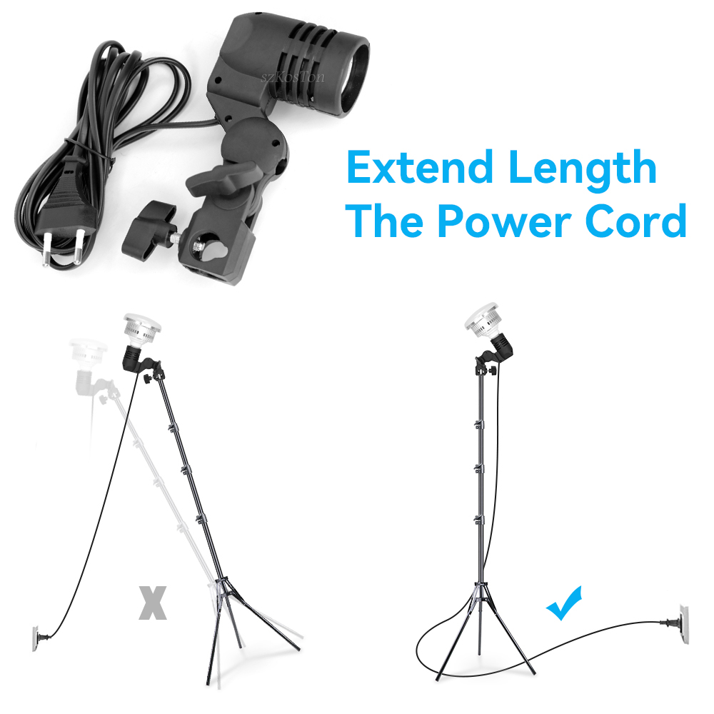 2PCS/1PC E27 단일 헤드 전구 홀더 소켓 플래 - Photography Lighting With Umbrella 리뷰 및 가격
