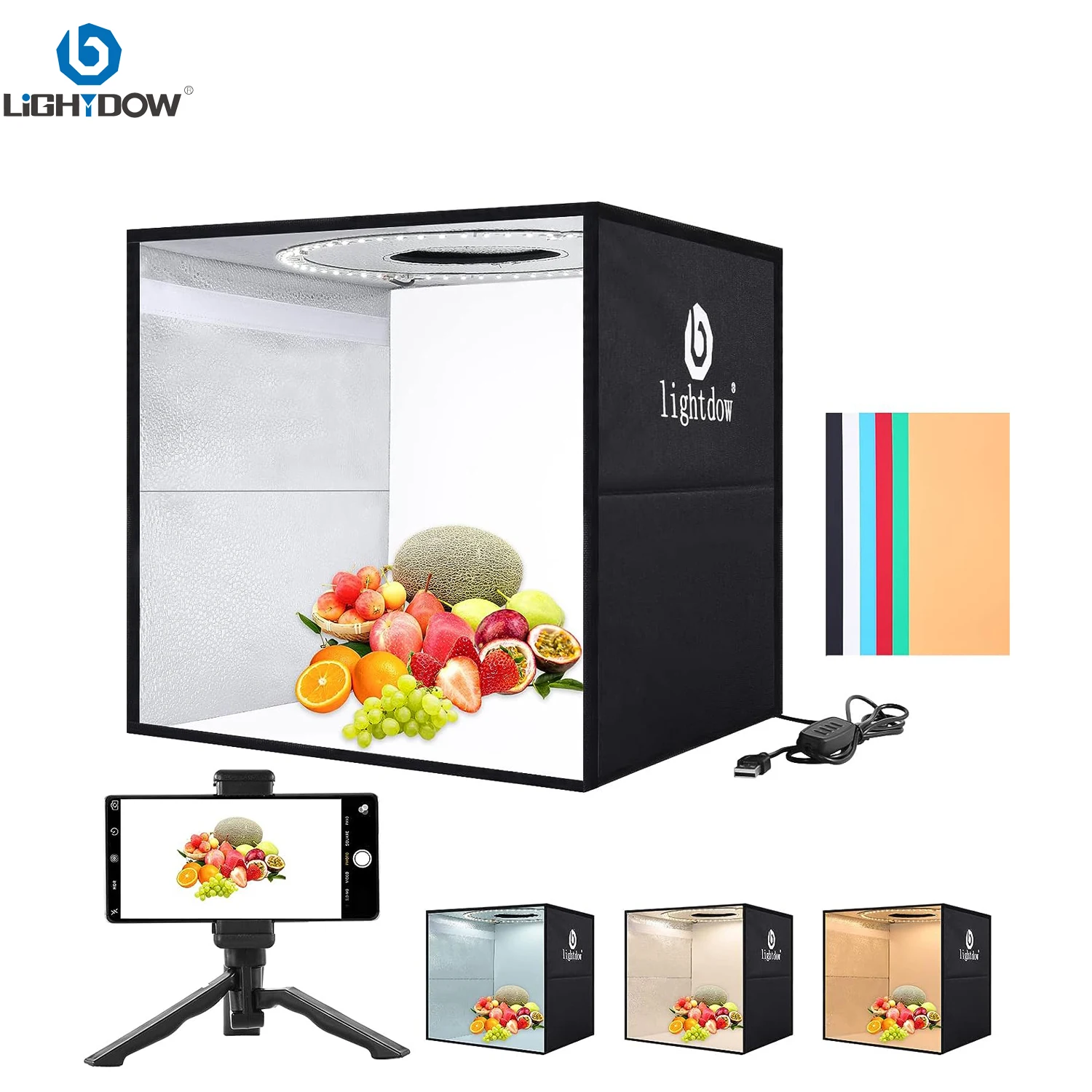 Lightdow 사진 스튜디오 라이트 박스 키트, 휴대 - Photography Lighting Kit Portable 리뷰 및 가격