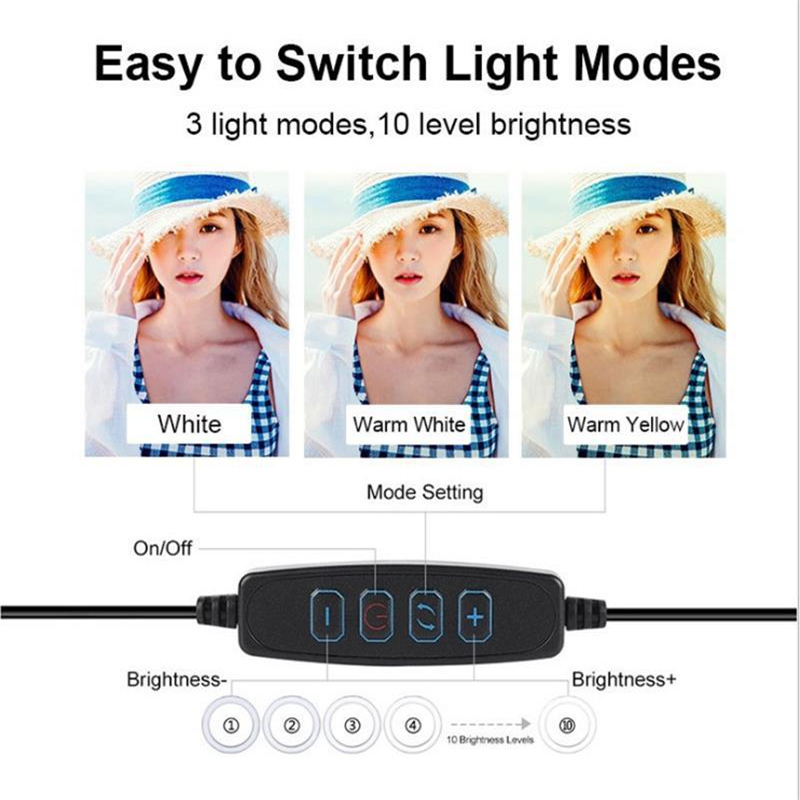 조광 가능한 LED 링 라이트, 전문 USB 셀카 램프 - Photography Lighting Studio 리뷰 및 가격