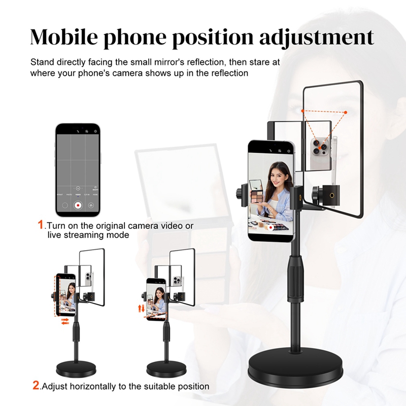 높이 조절 가능한 휴대폰 거치대 데스크탑 원형 플레이트 - Stand Lighting Photography 리뷰 및 가격