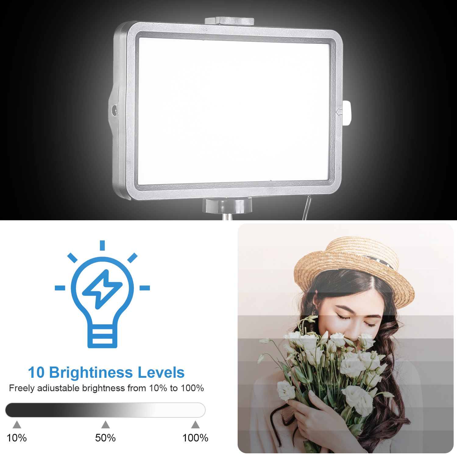 8인치 사각형 LED 조명등(43인치 조절식 스탠드 및 - Stand Lighting Photography 리뷰 및 가격