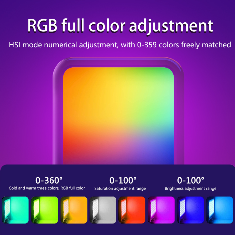 RGB 필 라이트 휴대용 LED 사진 조명 비디오 미니 - Photography Lighting Description 리뷰 및 가격