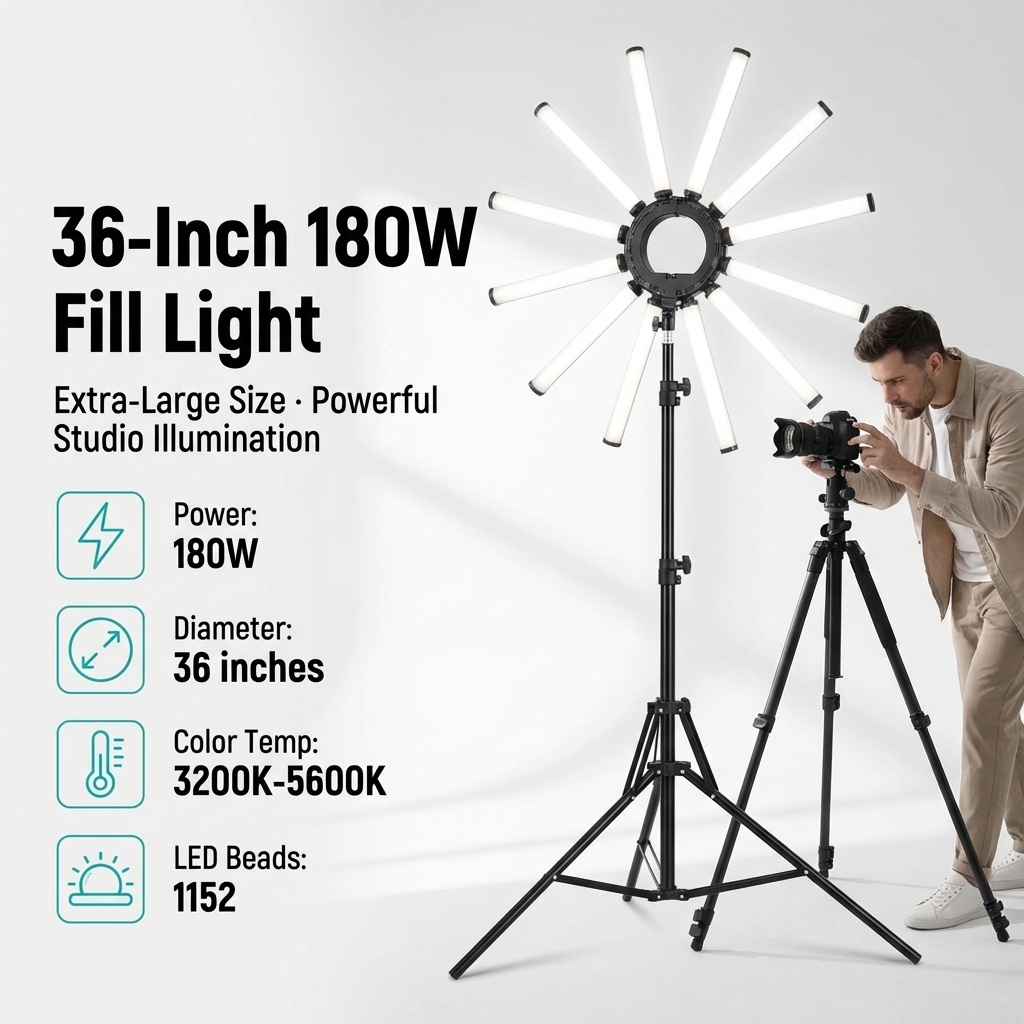 12암 멀티 튜브 사진 조명 키트 180W 대형 LED - Photography Lighting Studio 리뷰 및 가격