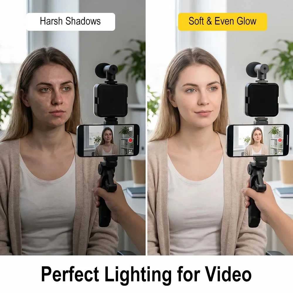 스마트폰 브이로그 키트 LED 비디오 조명 카메라 충전 - Photography Lighting Kit Portable 리뷰 및 가격