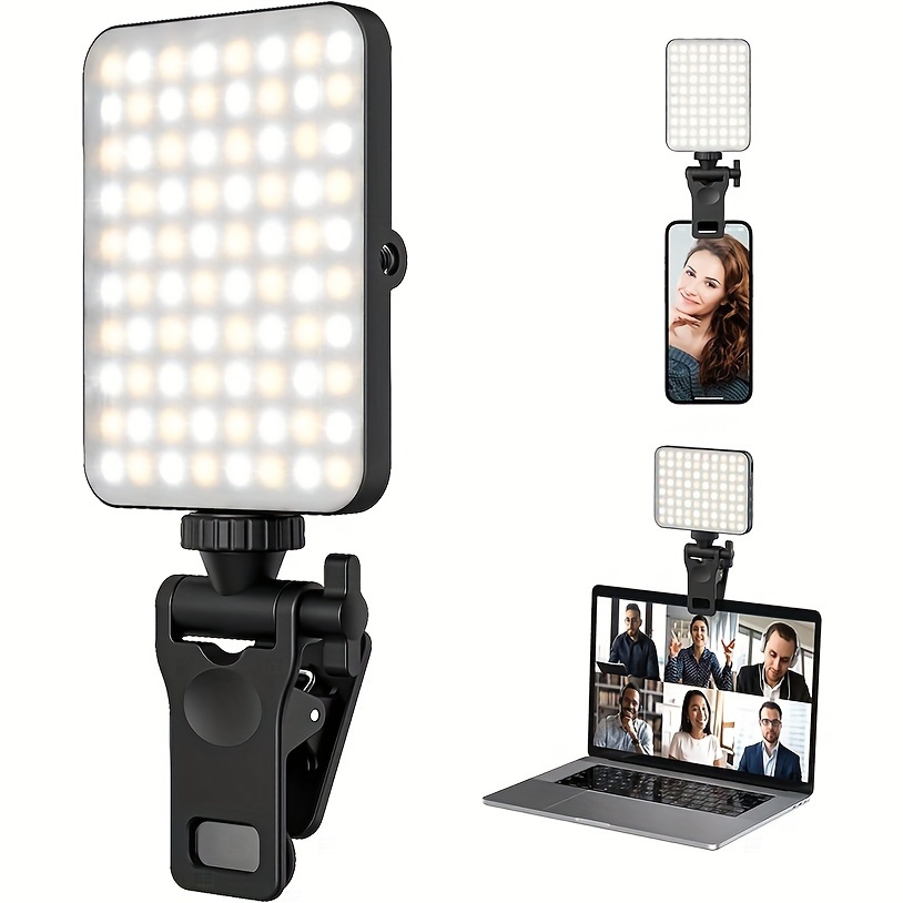 1개 충전식 자기 LED 셀카 조명, 3가지 모드 밝기 - Photography Lighting Video 리뷰 및 가격