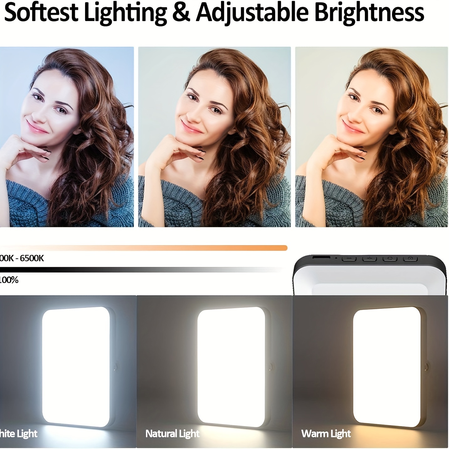 1개 충전식 자기 LED 셀카 조명, 3가지 모드 밝기 - Photography Lighting Video 리뷰 및 가격