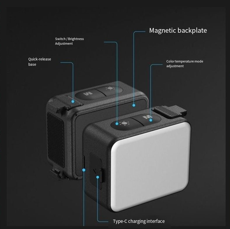 DJI Action 5pro/4/3 용 TELESIN  - Photography Lighting Kit Portable 리뷰 및 가격