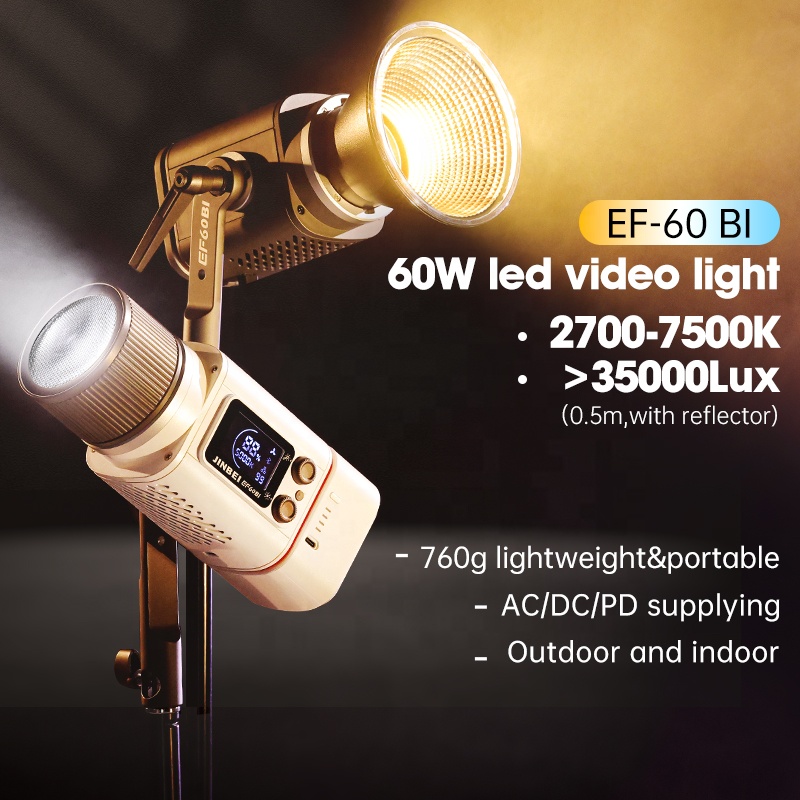 JINBEI EF-60BI 60w 사진 조명 휴대용 초 - Photography Lighting Kit Portable 리뷰 및 가격