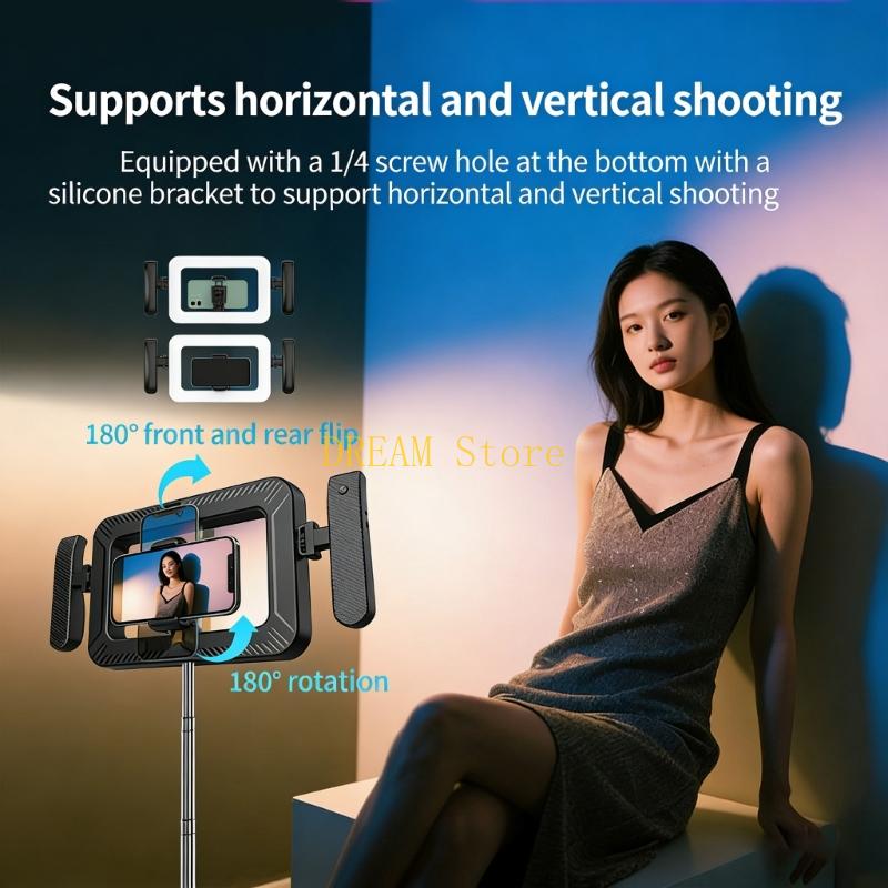 셀카 카메라용 휴대용 휴대용 조명 360도 밝기 조절  - Photography Lighting For Sale 리뷰 및 가격