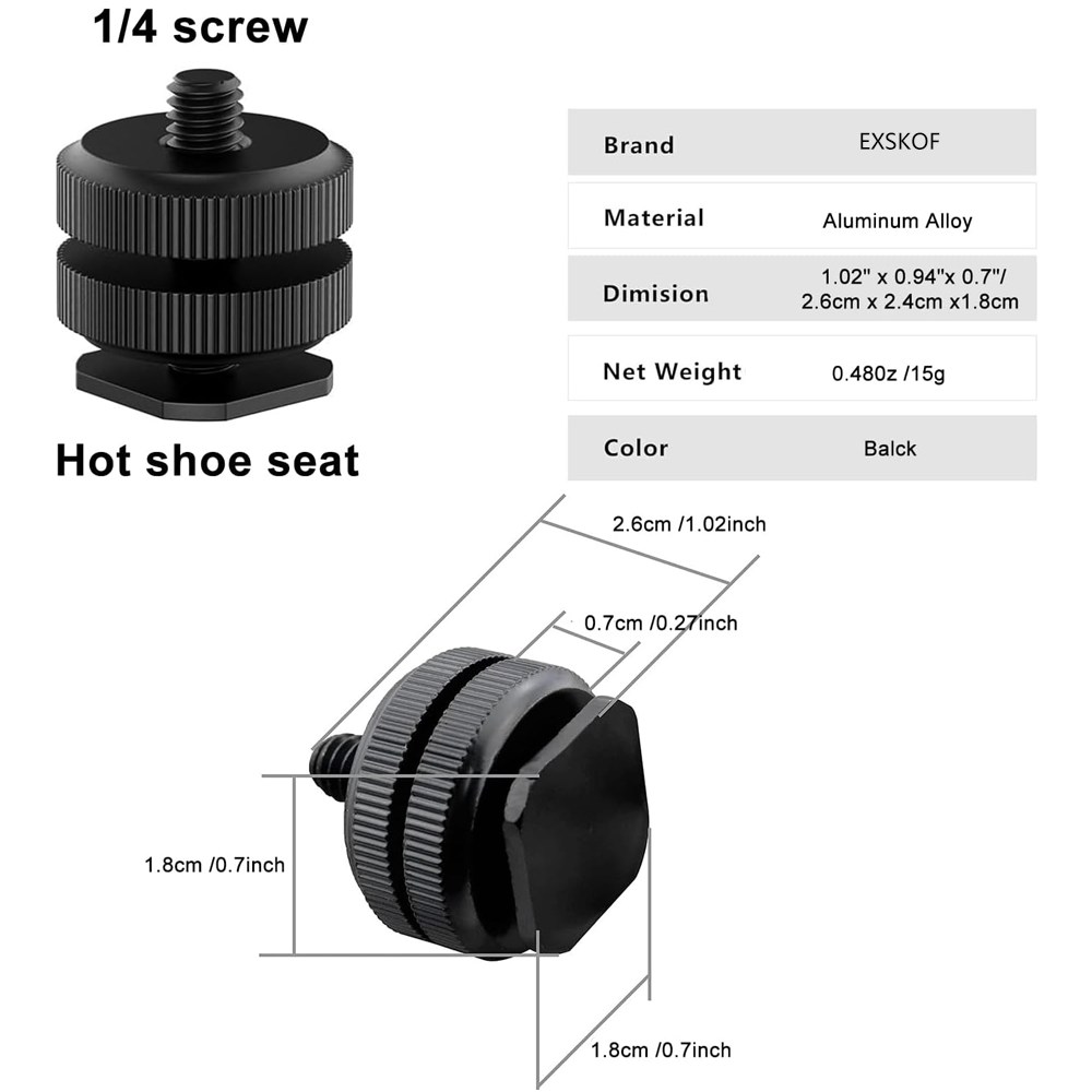 알루미늄 합금 핫슈-1/4인치 나사 어댑터 (고프로 D - Photography Led Lighting Kit 리뷰 및 가격