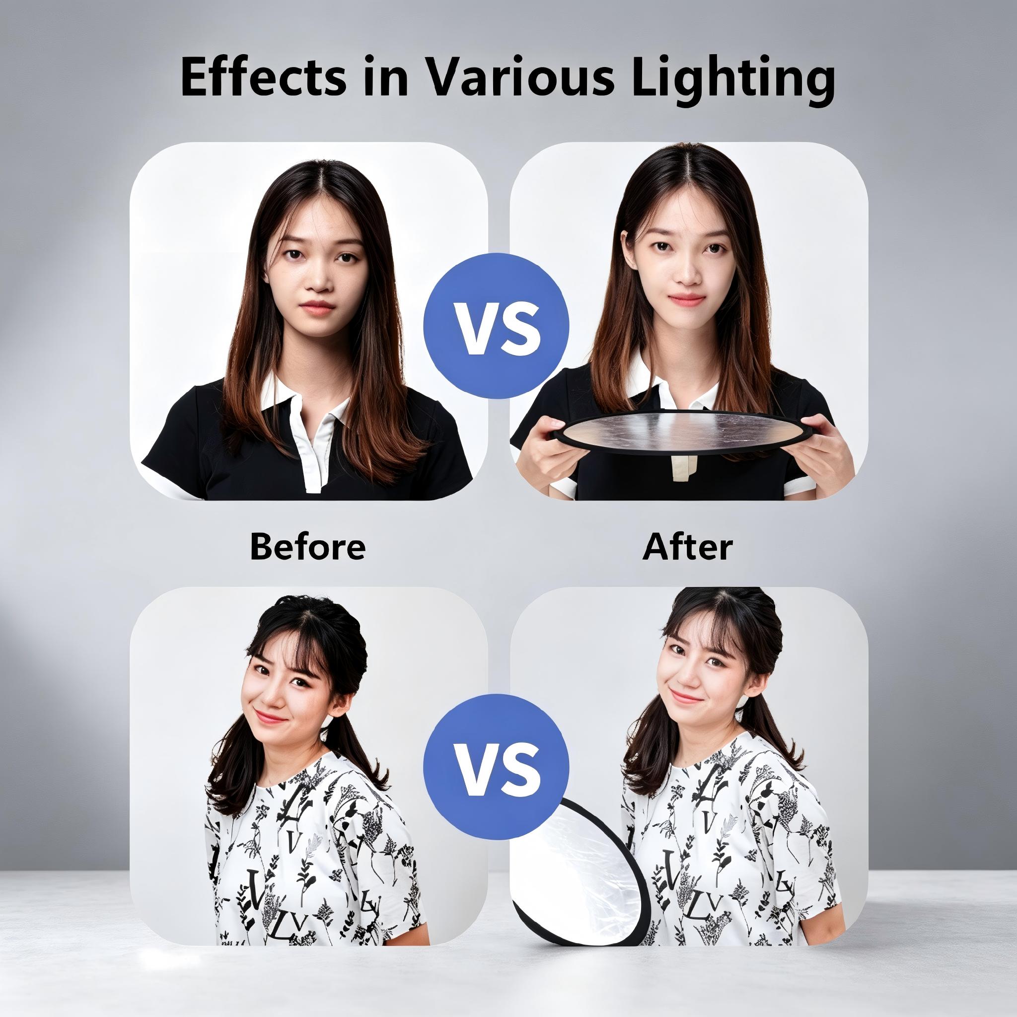 2-in-1 양면 금은 반사판 휴대용 접이식 조명 패널 - Photography Lighting Kit Portable 리뷰 및 가격