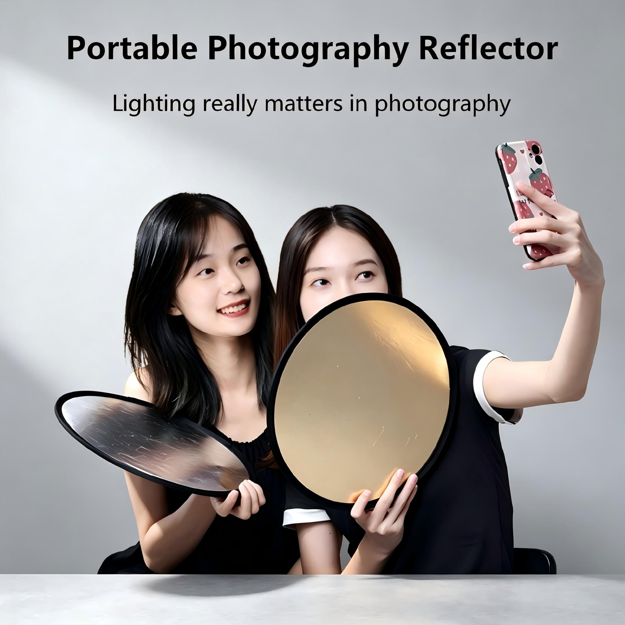 2-in-1 양면 금은 반사판 휴대용 접이식 조명 패널 - Photography Lighting Kit Portable 리뷰 및 가격
